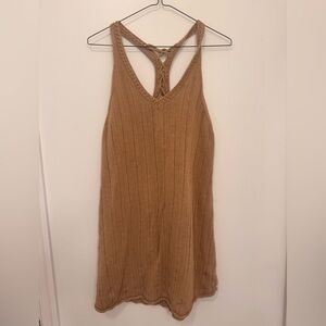 American Eagle Outfitters Camel Knit Dress/ Cover Up Medium Stretchy Cute